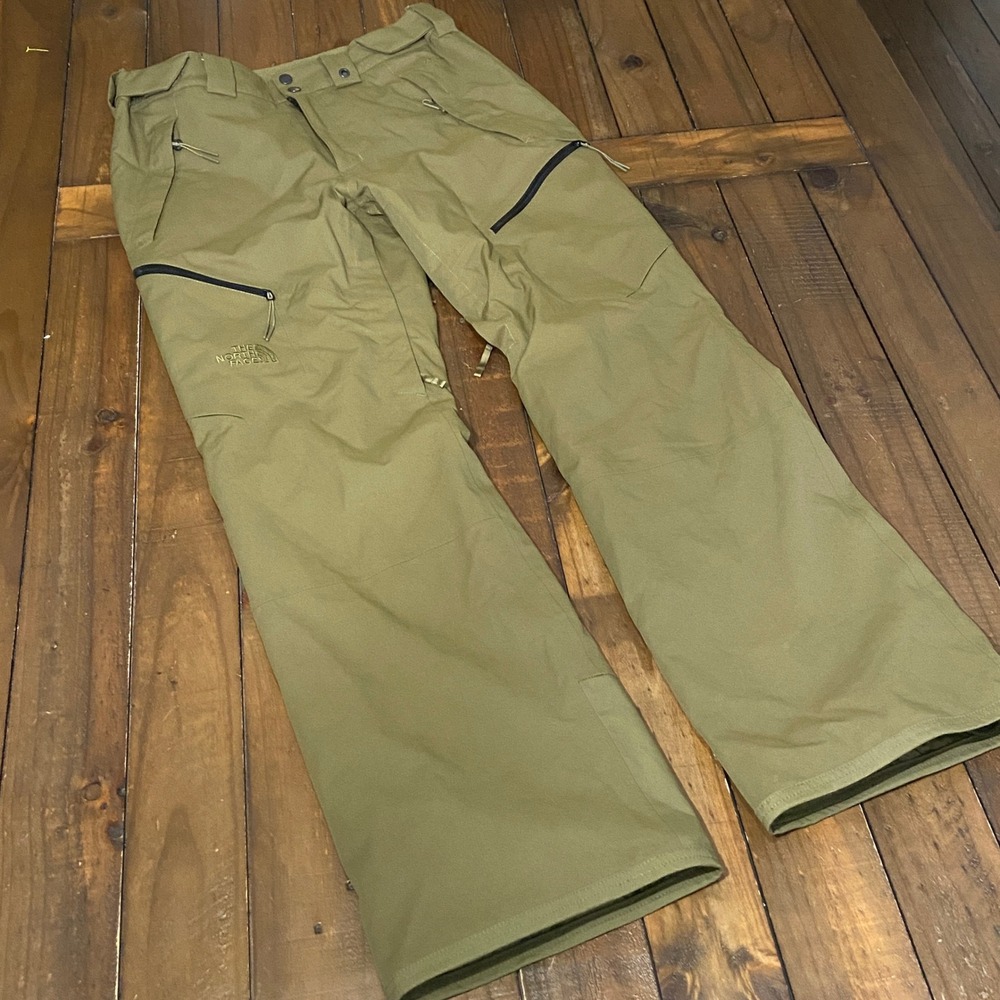 The North Face Mens Chakal Insulated Ski Snowboard Pants Olive Green Medium